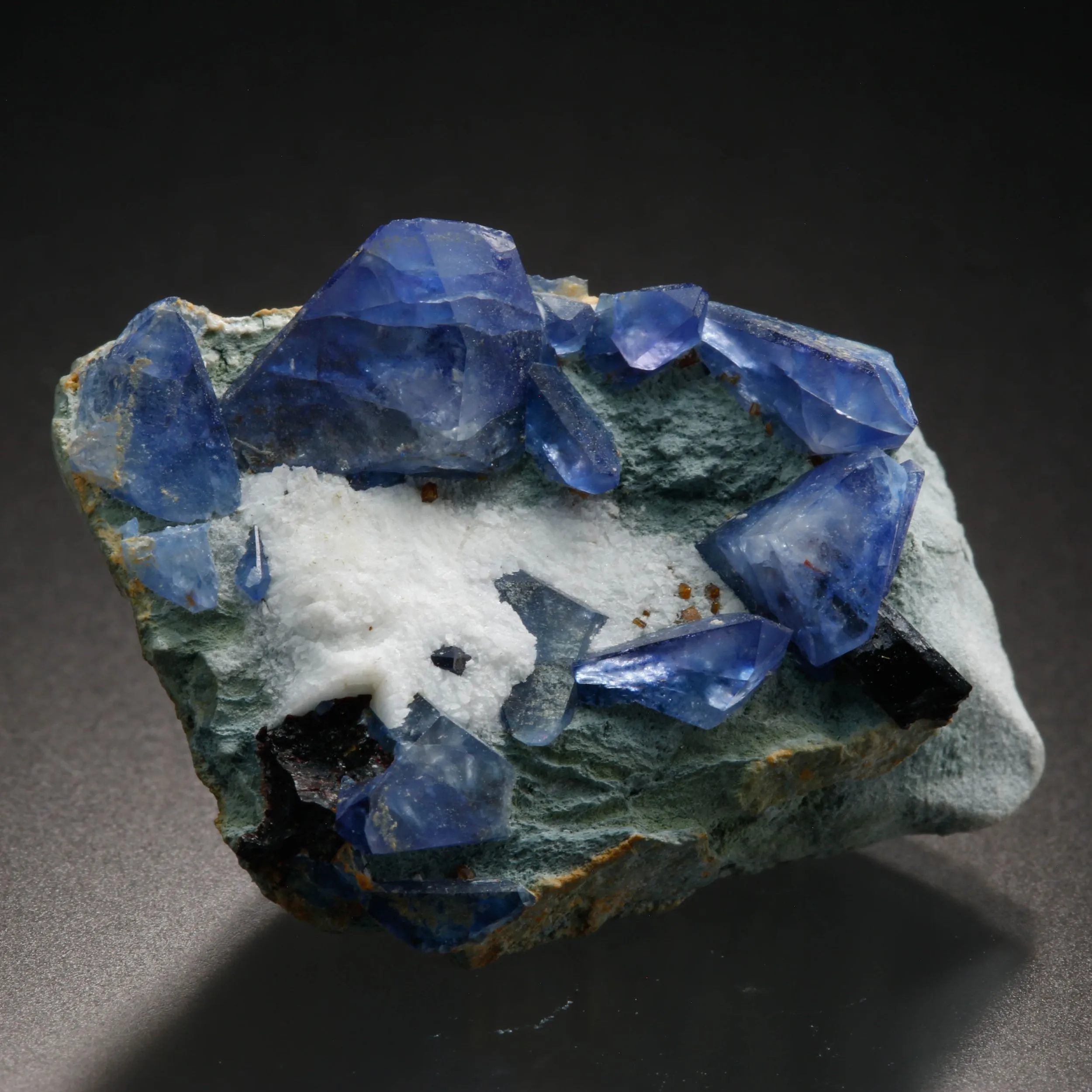 Benitoite, Natrolite, Neptunite, Joaquinite, California State Gem Mine, San Benito Co, CA, USA - image 1