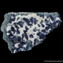 Benitoite on Natrolite - image 2