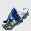 Benitoite on Natrolite - image 1