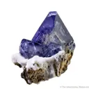 Benitoite on Natrolite - image 2