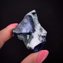 Benitoite on Natrolite - image 2