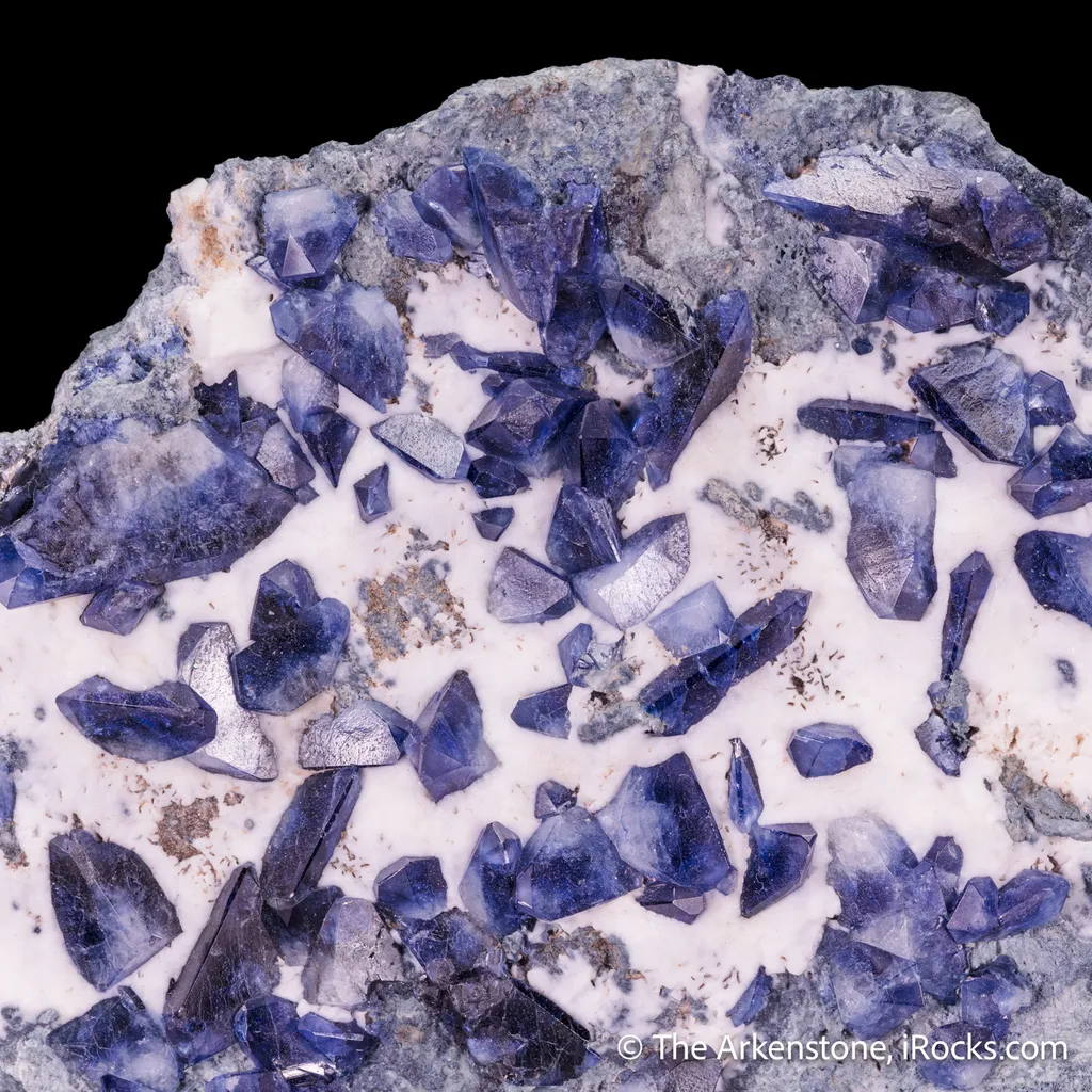 Benitoite on Natrolite - image 4