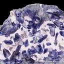 Benitoite on Natrolite - image 4