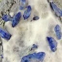Benitoite on Natrolite - image 2