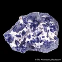 Benitoite on Natrolite - image 3