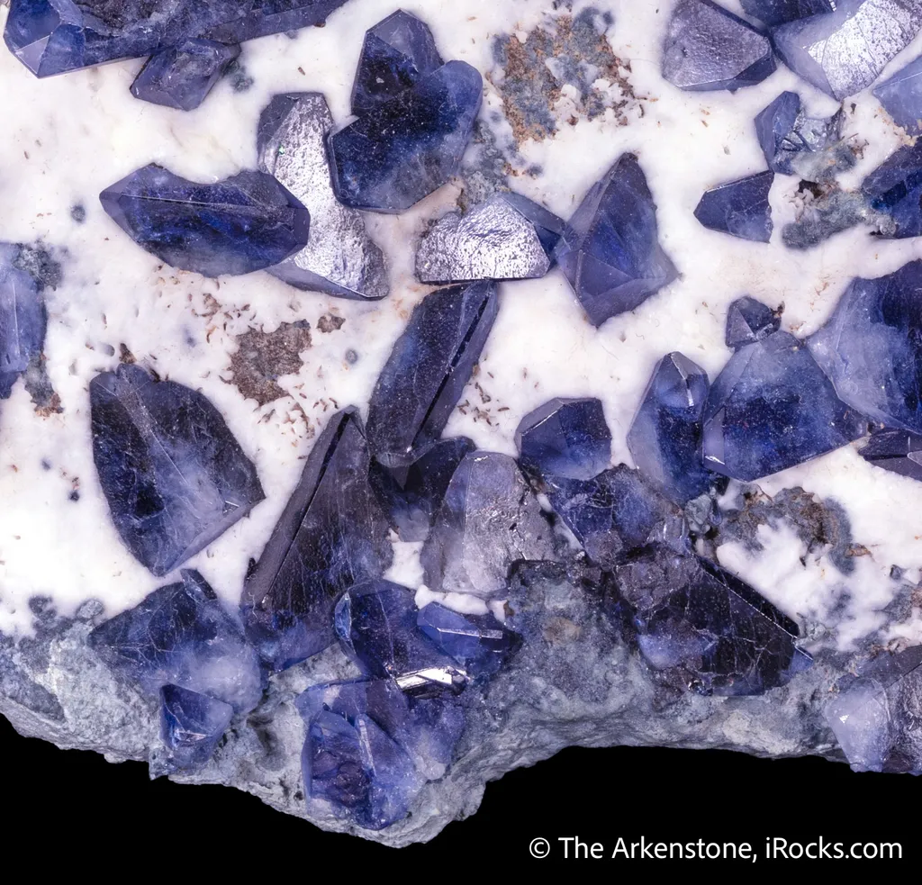 Benitoite on Natrolite - image 6