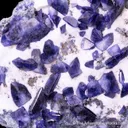 Benitoite on Natrolite - image 5