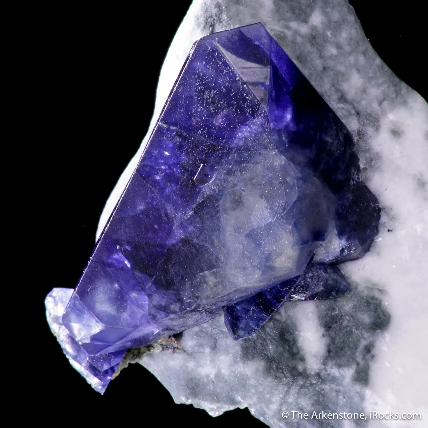 Benitoite on Natrolite - image 5
