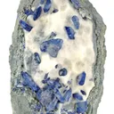Benitoite on Natrolite - image 1
