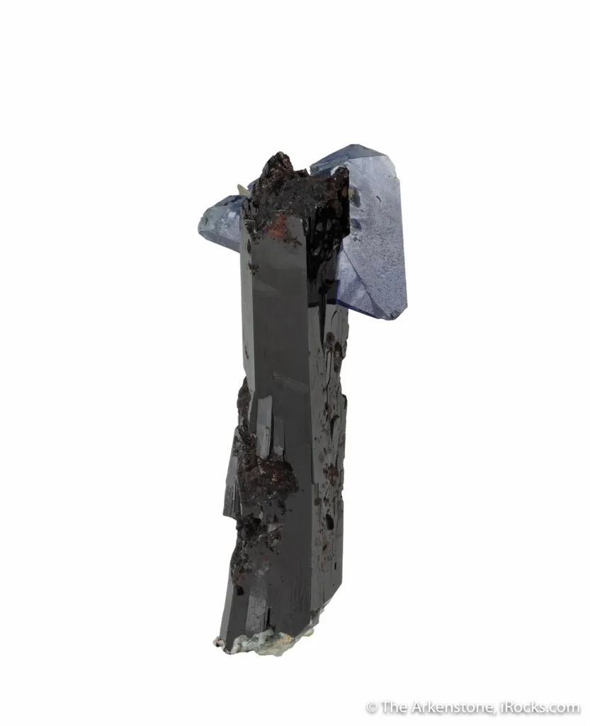 Benitoite on Neptunite - image 2