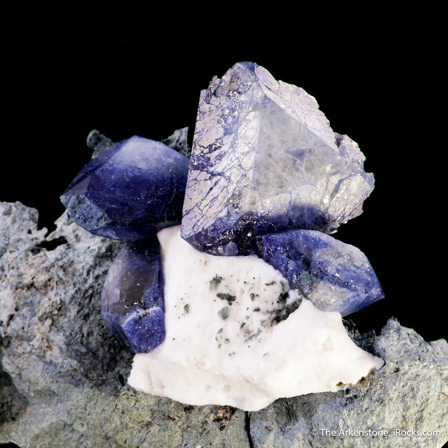 Benitoite with Natrolite - image 3