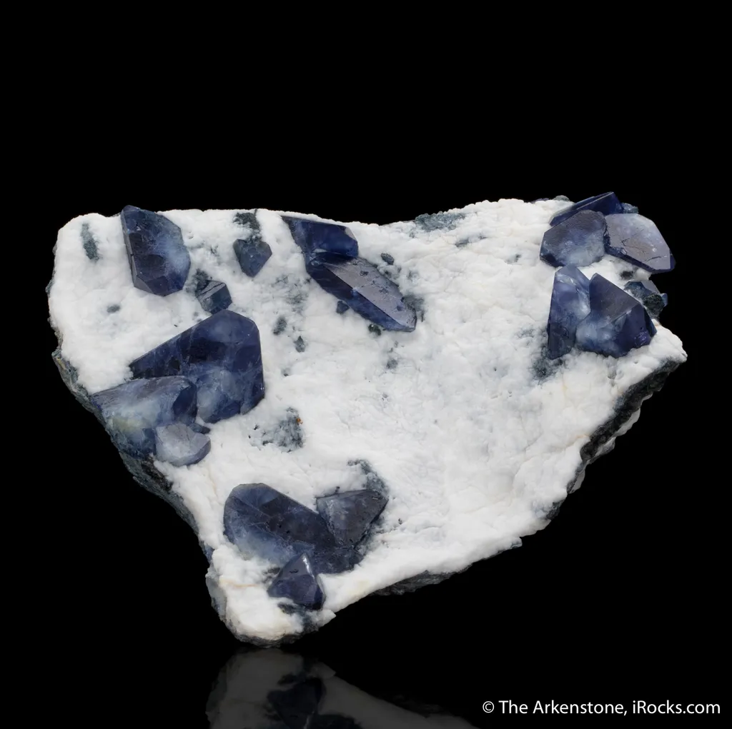 Benitoite with Natrolite image