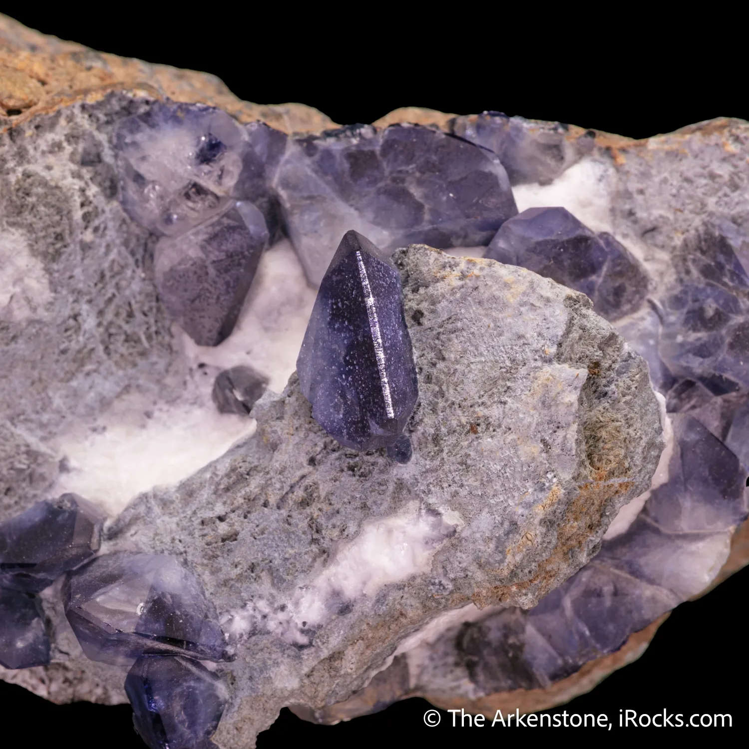 Benitoite with Natrolite - image 4
