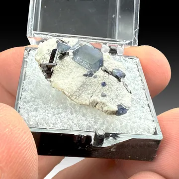 Benitoite with Neptunite