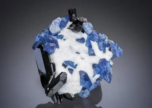 Benitoite with Neptunite