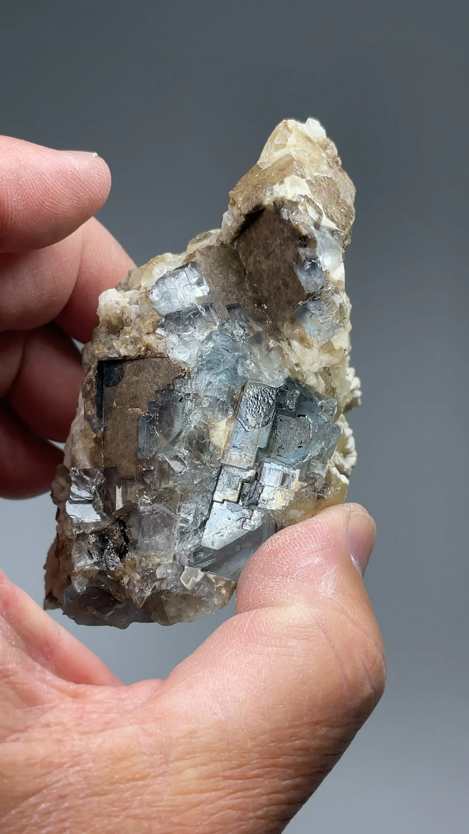 Benstonite with Calcite, Fluorite - image 2