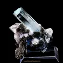Beryl Aquamarine - Muscovite- Orthoclase- Tourmaline- Quartz - image 2