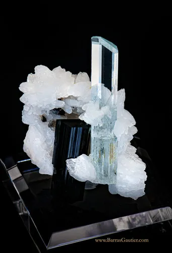 Beryl Aquamarine - Orthoclase - Tourmaline Schorlite - image 3