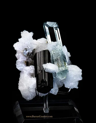 Beryl Aquamarine - Orthoclase - Tourmaline Schorlite - image 2
