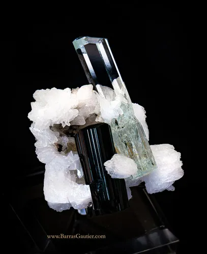 Beryl Aquamarine - Orthoclase - Tourmaline Schorlite image