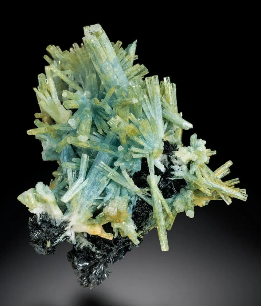 Beryl (bi-colored Aquamarine), Schorl - image 1