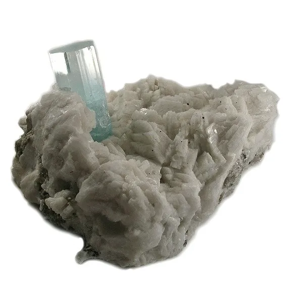 Beryl (Var: Aquamarine), Albite (Var: Cleavelandite) image
