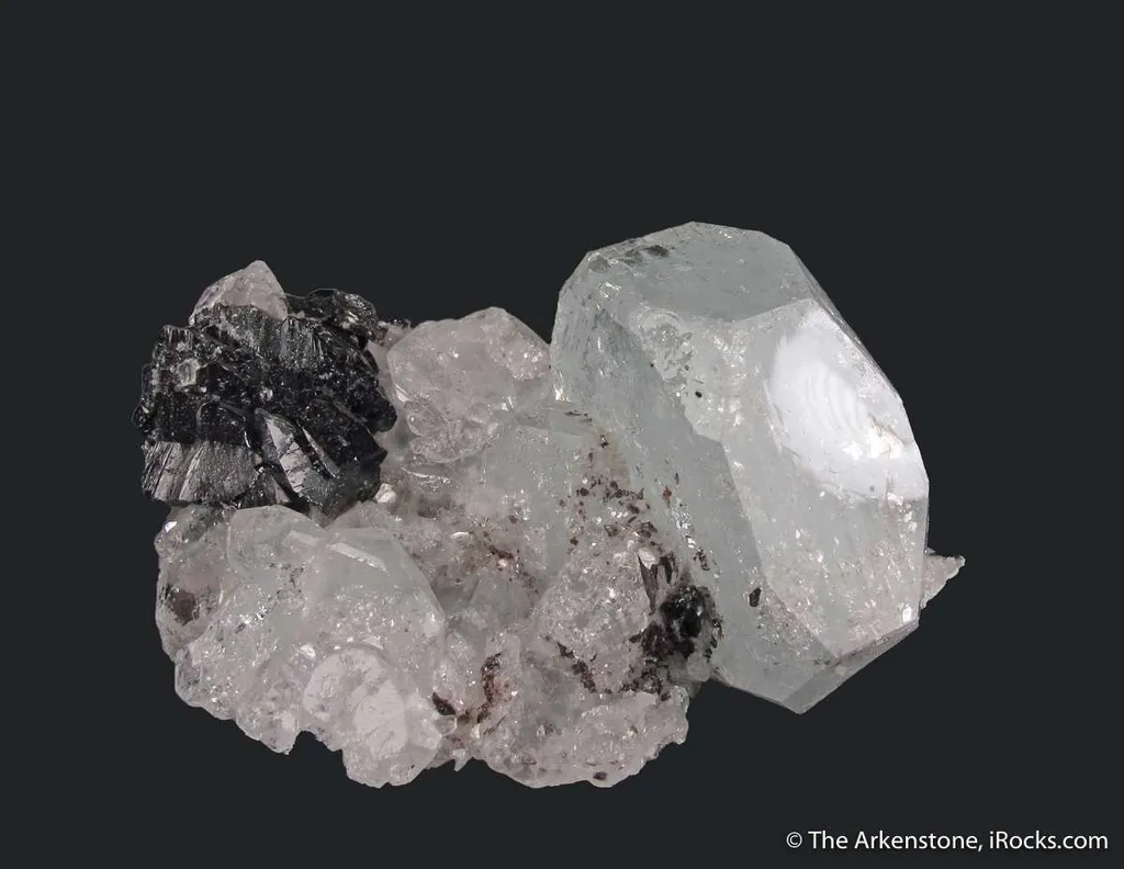 Beryl var. Aquamarine and Cassiterite - image 4
