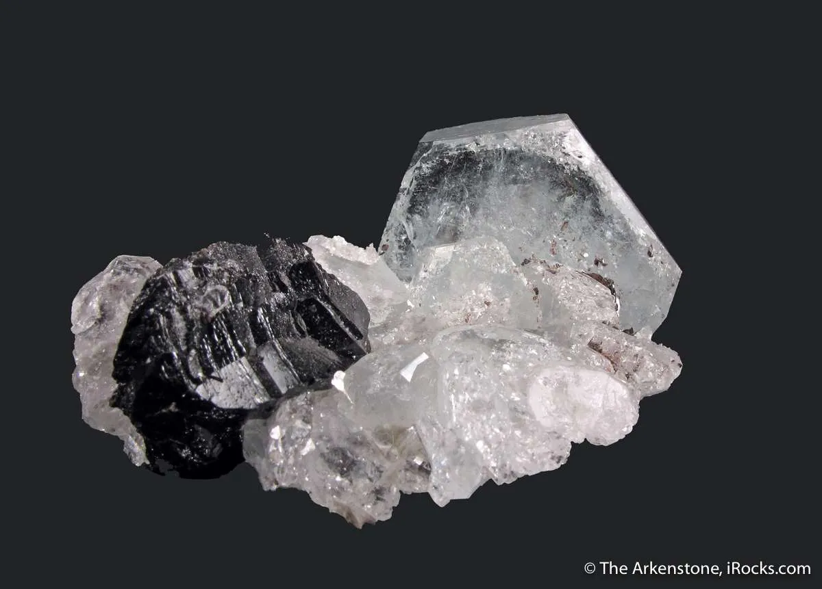 Beryl var. Aquamarine and Cassiterite - image 1