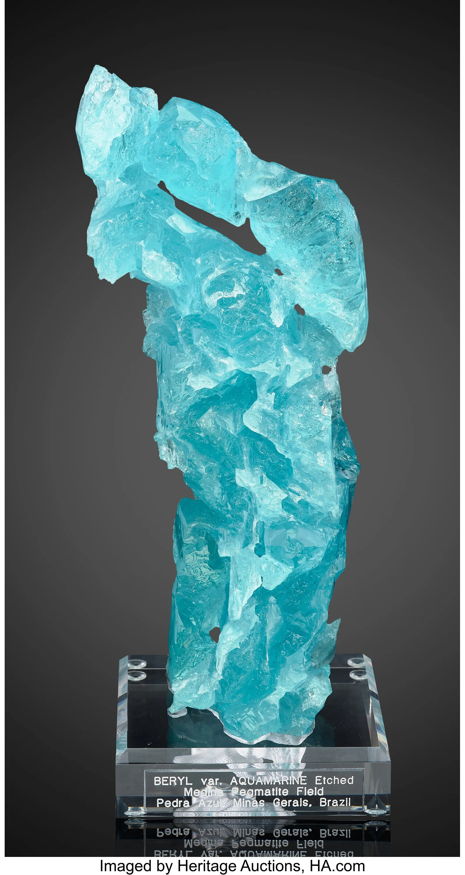 Beryl var. Aquamarine (Etched) - image 1
