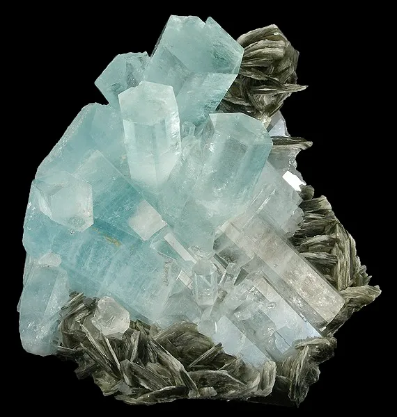 Beryl (Var: Aquamarine), Muscovite image