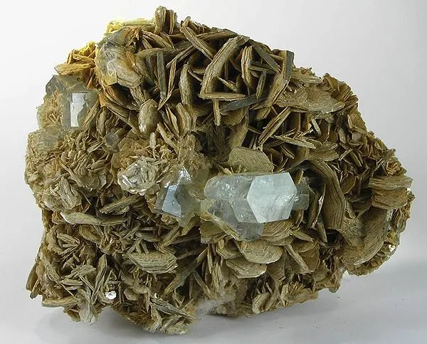 Beryl (Var: Aquamarine), Muscovite image