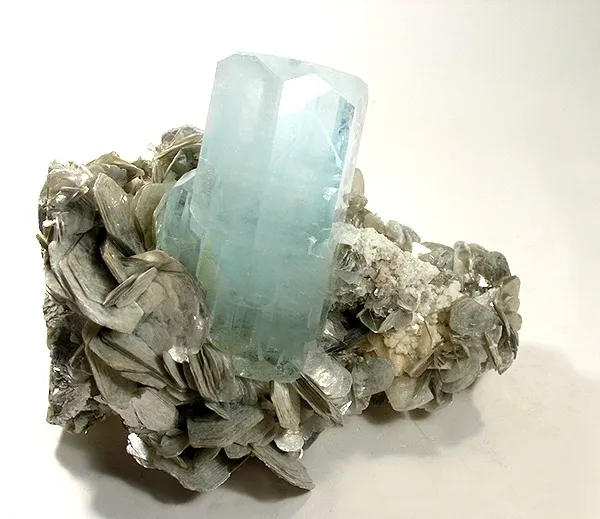 Beryl (Var: Aquamarine), Muscovite image