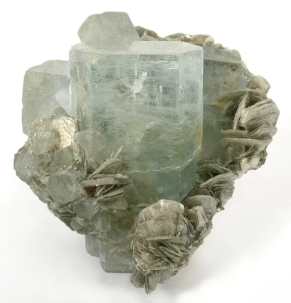 Beryl (Var: Aquamarine), Muscovite image