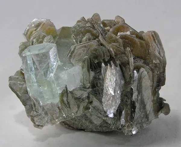 Beryl (Var: Aquamarine), Muscovite image