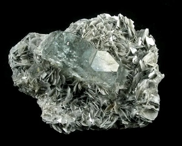 Beryl (Var: Aquamarine), Muscovite image