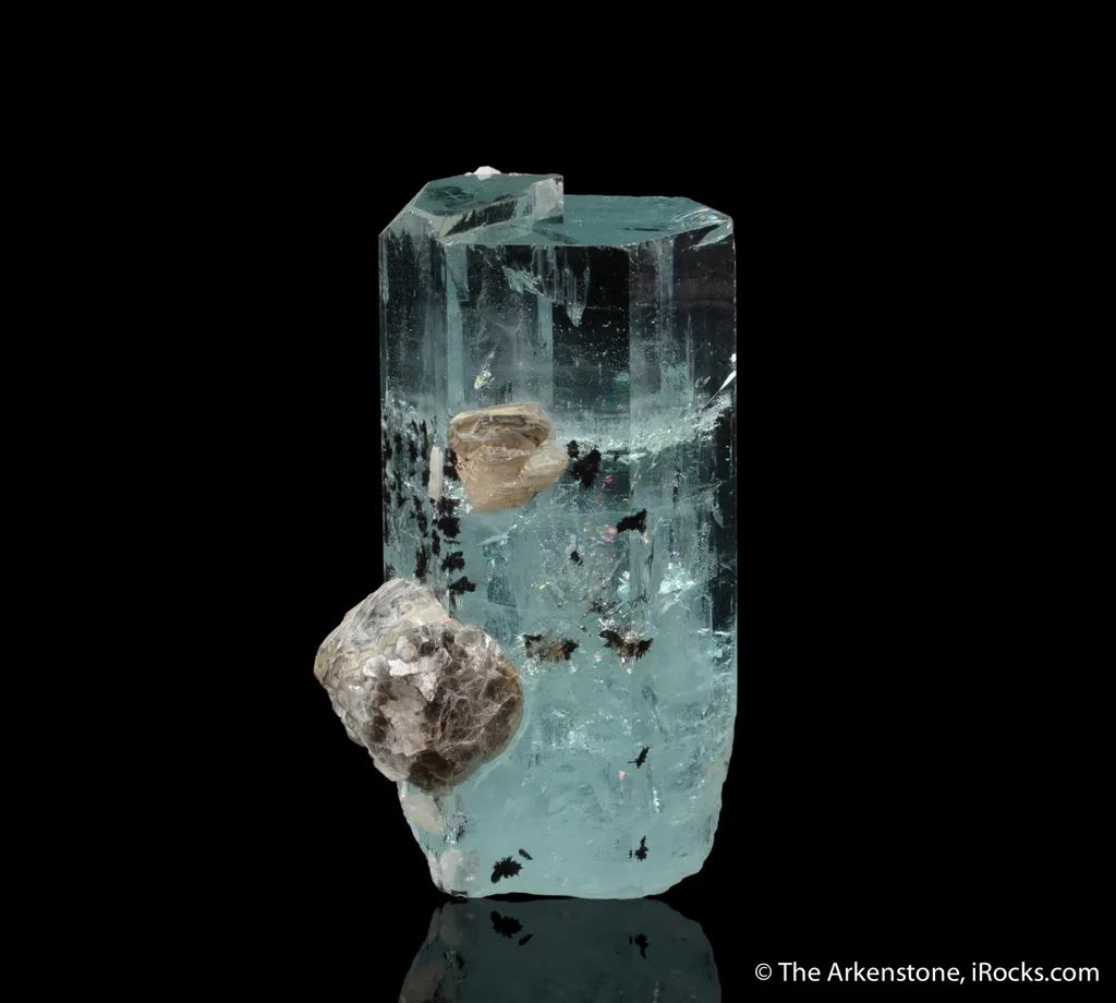 Beryl var. Aquamarine, Muscovite, Schorl image