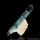 Beryl var. Aquamarine on Albite - image 3