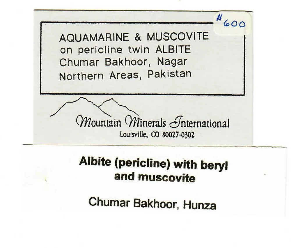 Beryl var. Aquamarine on Albite var. Pericline - image 7