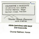 Beryl var. Aquamarine on Albite var. Pericline - image 7