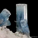 Beryl var. Aquamarine on Feldspar - image 4