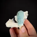 Beryl var. Aquamarine on Feldspar - image 2