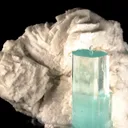 Beryl Var. Aquamarine on Feldspar - image 1