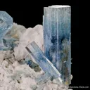 Beryl var. Aquamarine on Feldspar - image 3