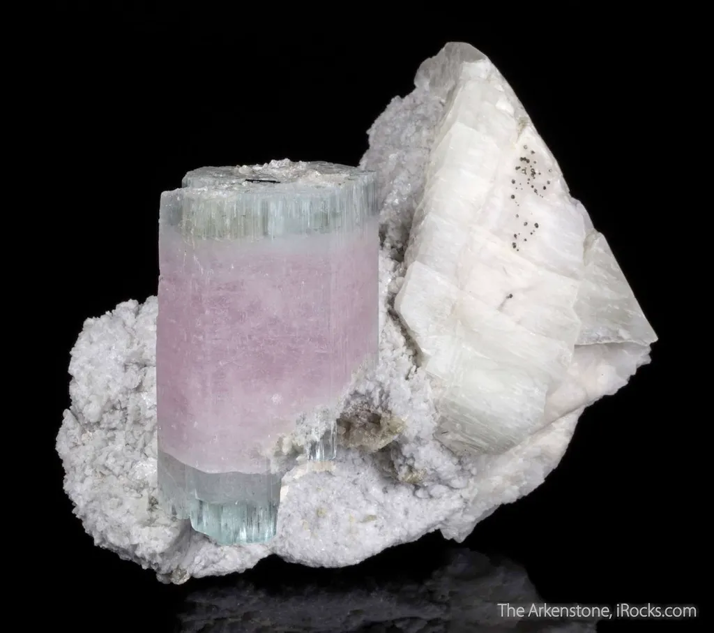 Beryl var. Aquamarine on Feldspar - image 5