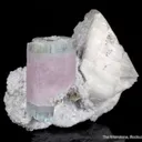 Beryl var. Aquamarine on Feldspar - image 5