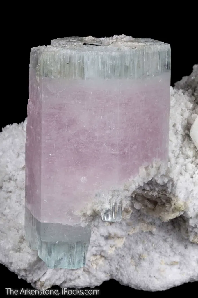 Beryl var. Aquamarine on Feldspar - image 2