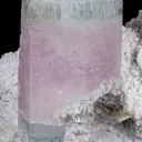 Beryl var. Aquamarine on Feldspar - image 2