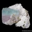 Beryl var. Aquamarine on Feldspar - image 2