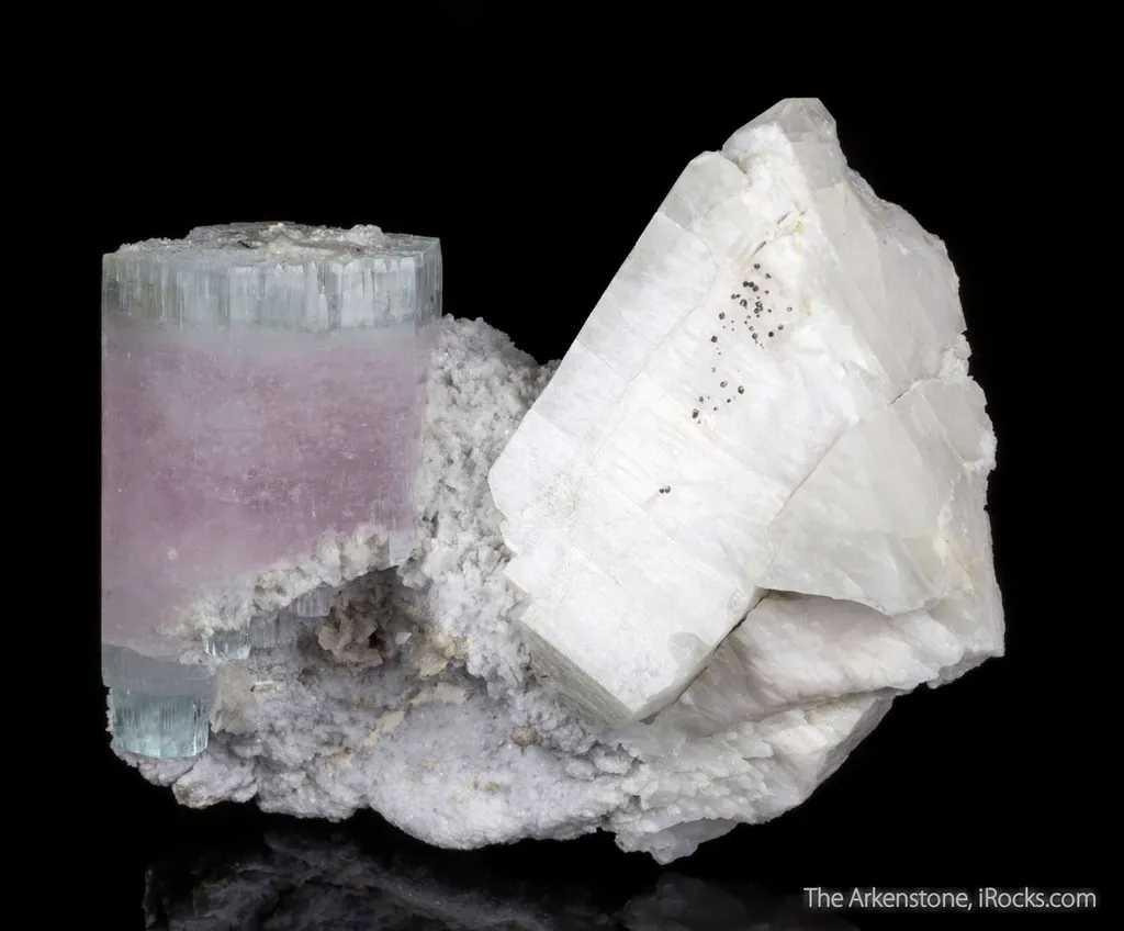 Beryl var. Aquamarine on Feldspar - image 3