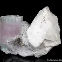 Beryl var. Aquamarine on Feldspar - image 3